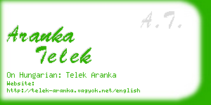 aranka telek business card